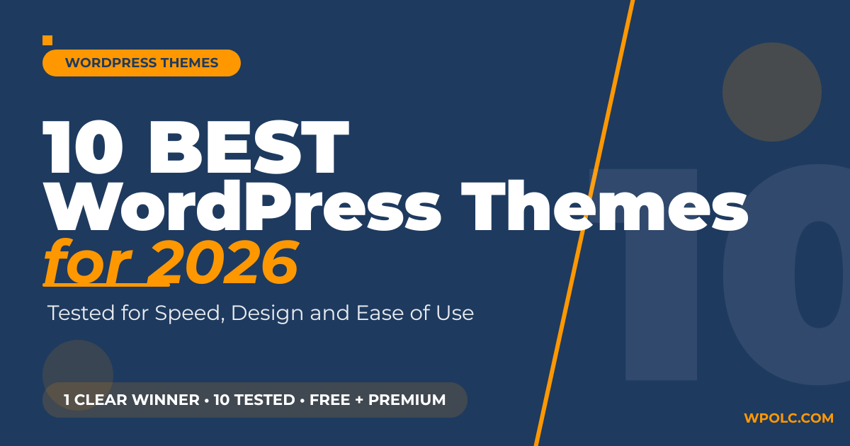 Best WordPress themes 2026 tested for speed and design