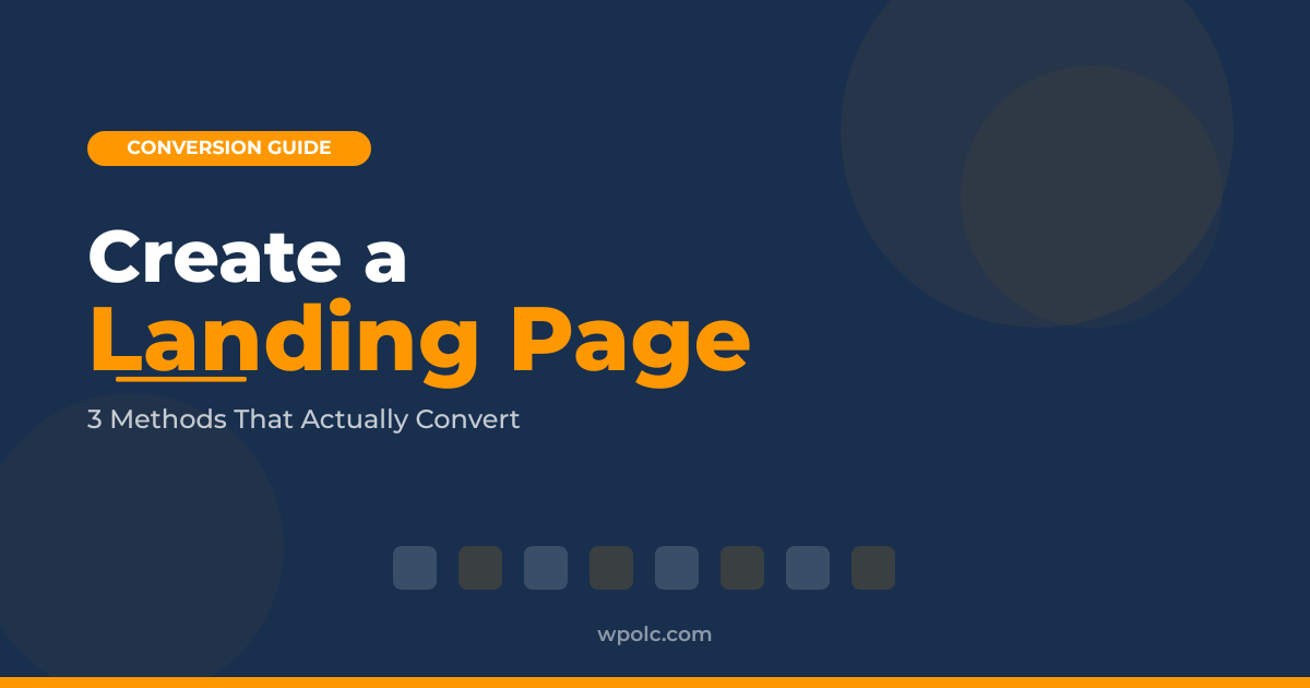 How to create a landing page in WordPress step by step